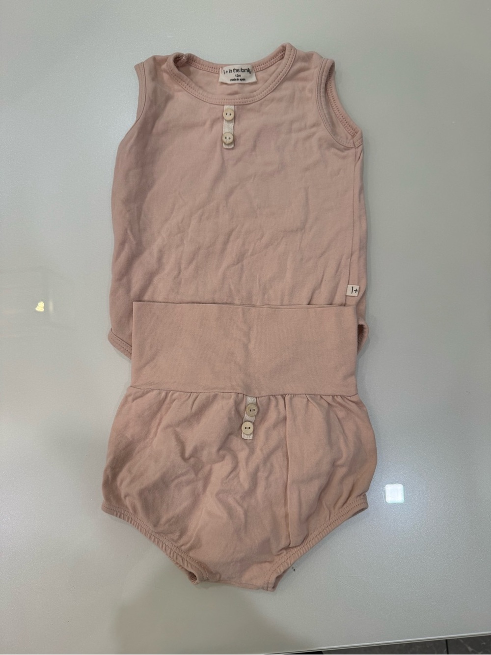 1 in the family Baby girls summer mauve Pink Short Sleeve set